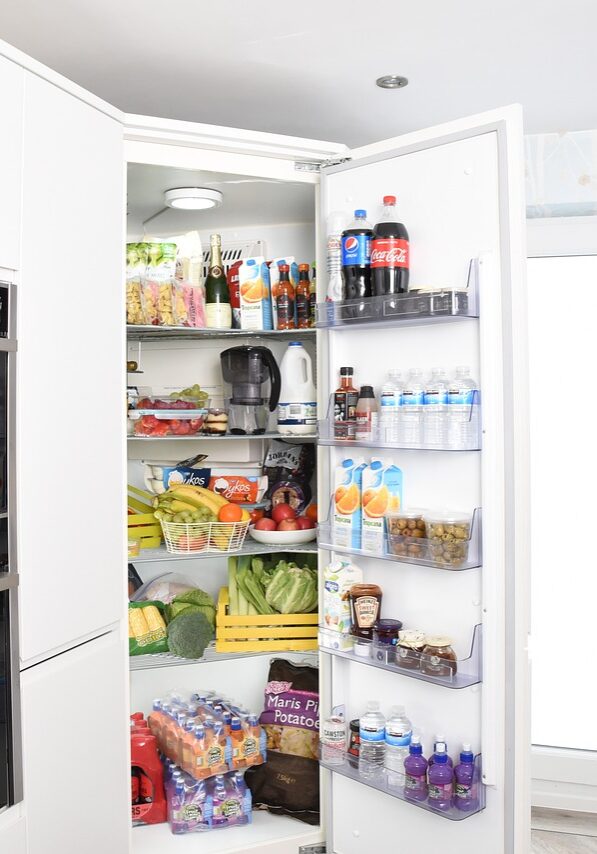 fridge, fridge door, refrigerator